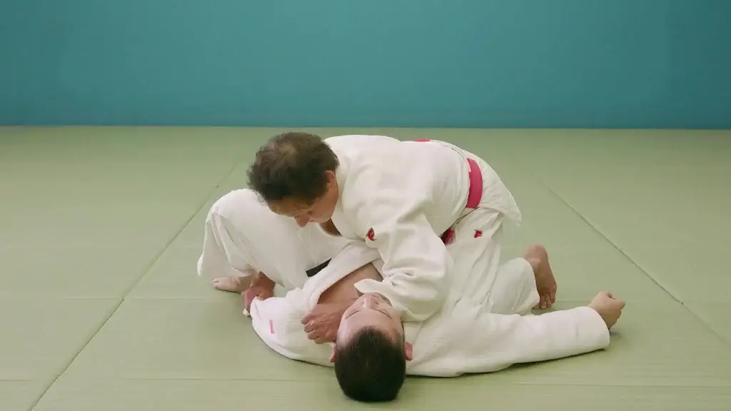 Judoka zeigt die Katate-jime Würgetechnik.